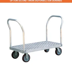 Chariot aluminium - Plateau de 1830 x 915mm - Capacité de 900 kg - AF3672
