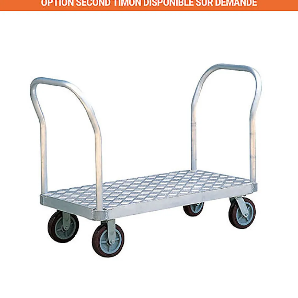 Chariot aluminium - Plateau de 1830 x 915mm - Capacité de 900 kg - AF3672
