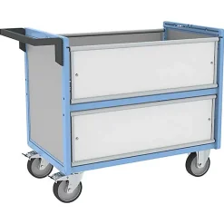Chariot conteneur ouvert pour produits chimiques - Plateau 985x565mm - Charge max 250kg - 800726122