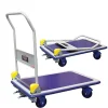Chariot de manutention pliable avec frein 500kg - Plateau 1240x790mm en acier renforcé - 805007348