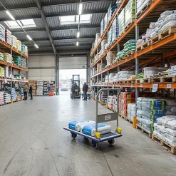 Chariot de manutention pliable avec frein 500kg - Plateau 1240x790mm en acier renforcé - 805007348