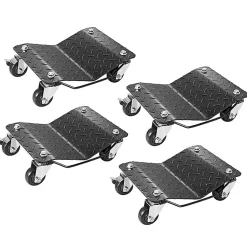 Chariot de Manutention pour Voiture, Charge 3T, 4 Pièces Plateforme 38,5x30 cm, Roues Verrouillables