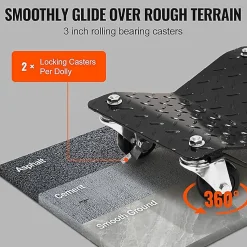 Chariot de Manutention pour Voiture, Charge 3T, 4 Pièces Plateforme 38,5x30 cm, Roues Verrouillables