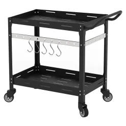 Chariot de service d'extérieur Bard acier 72 x 77 x 38 cm noir casa.pro