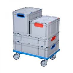 Chariot de transport Caisse Euro 600x400 ProfiPlus - Bleu