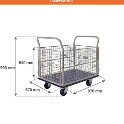 Chariot grillagé - Kit de freinage - Charge max 300 kg - 805007285/KF