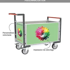 Chariot modulable à 2 côtés PVC - Plateau 1075x755mm - Charge max 500kg - 806724672