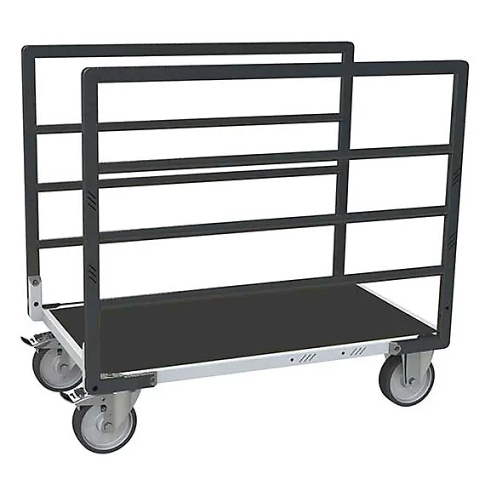 Chariot modulable à tube 2 ridelles - Plateau antidérapant 1115x710mm - Charge 500kg - 806724633