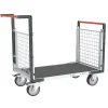 Chariot modulable grillagé 2 dossiers - Plateau antidérapant 965x600mm - Charge max 500kg - 806724562