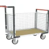 Chariot modulaire grillagé 3 côtés - Plateau bois médium 965x580mm - Charge max 500kg - 806724544