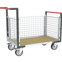 Chariot modulaire grillagé 3 côtés - Plateau bois médium 965x580mm - Charge max 500kg - 806724544