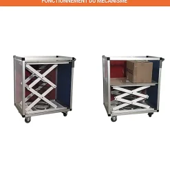 Chariot niveau constant - Gris métal -650x450mm- Charge max 50kg - 805010701/GM