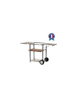 Chariot Plancha Bois Et Inox Pour Plancha 2 Feux Baila