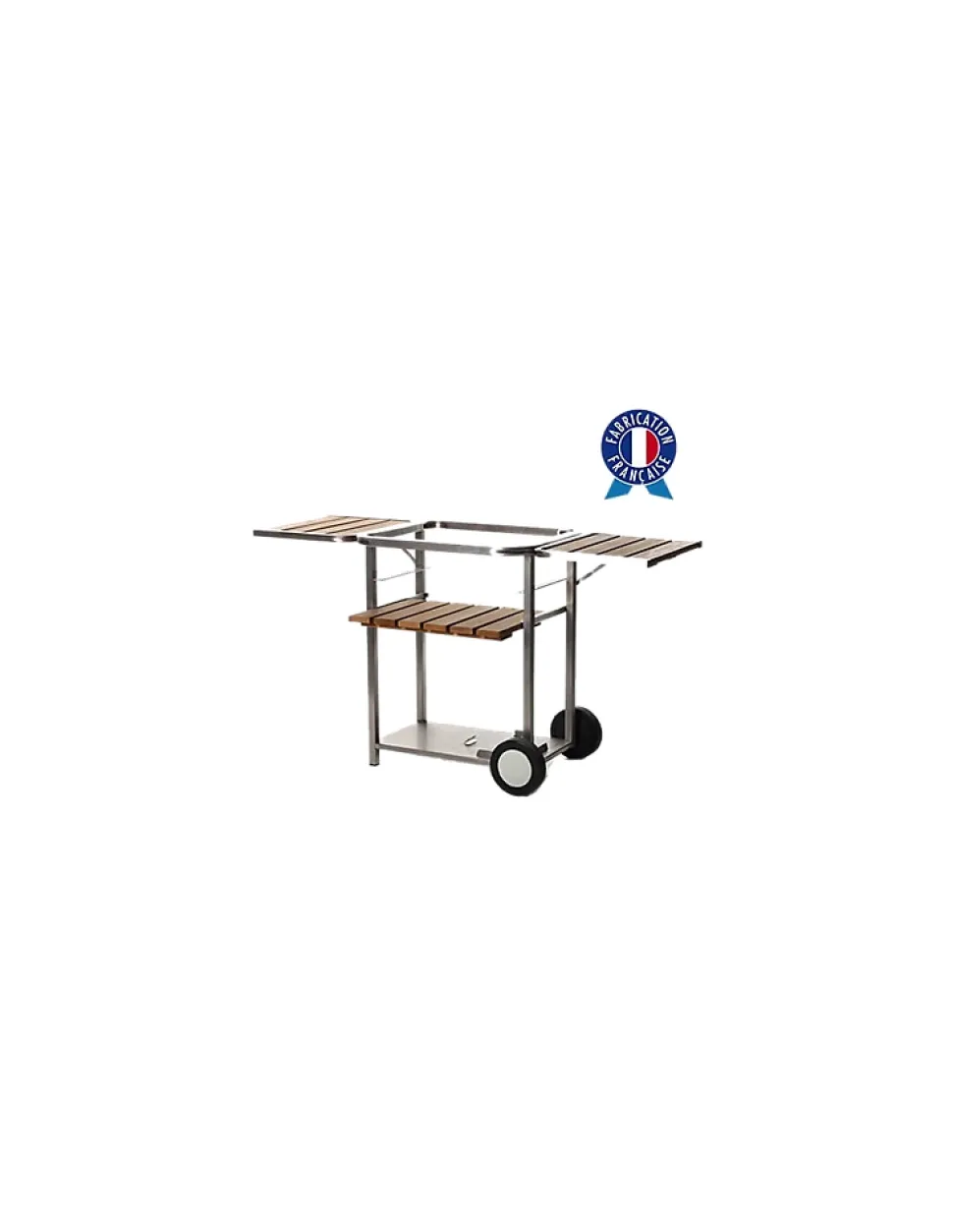 Chariot Plancha Bois Et Inox Pour Plancha 2 Feux Baila