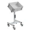 Chariot porte-bac inclinable et réglable - Plateau 610x140mm - Gris clair - Bac Europe - W020020011-GC