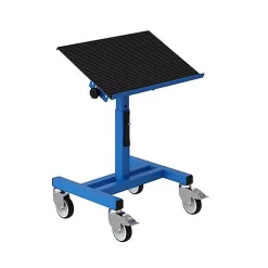 Chariot porte-bac inclinable et réglable - Plateau 610x140mm - Bleu industriel - Bac Europe - W020020011-BI