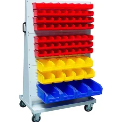 Chariot porte-bacs à bec : structure avec 112 bacs 1L et 20 bacs 3L et 8 bacs 8L - 880010531