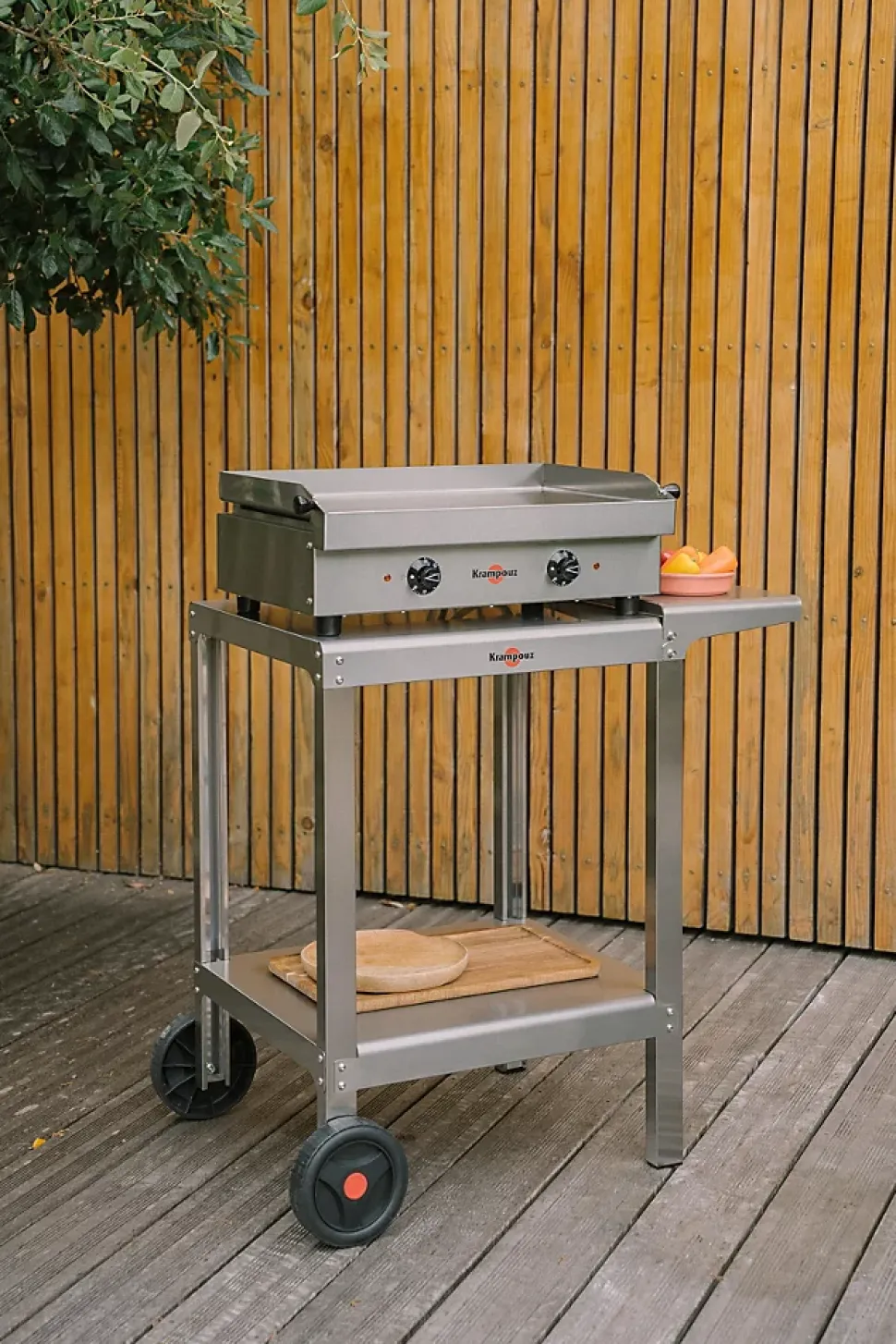 Chariot pour plancha en inox Plein Air Compact Krampouz