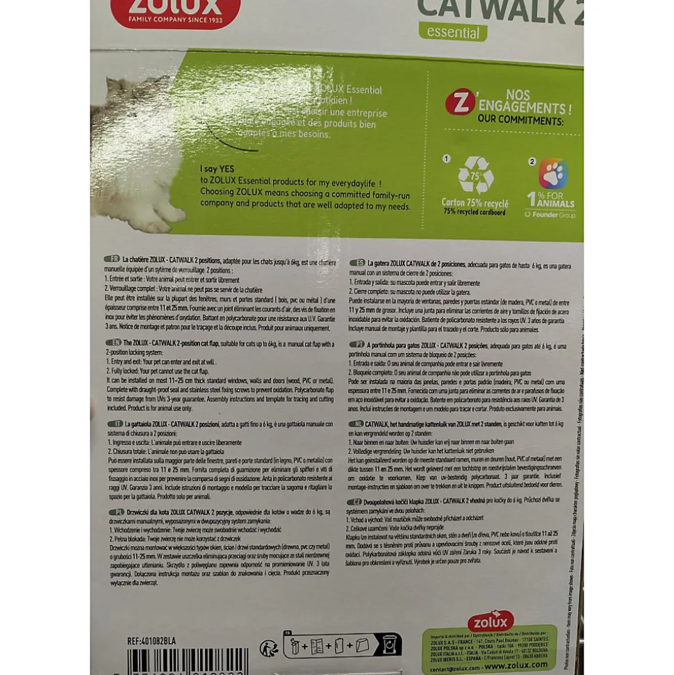 Chatière 2 positions Catwalk - Blanc