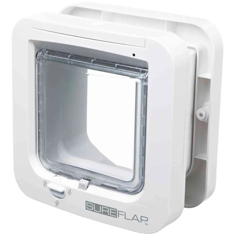 Chatière à puce Electronique 21 par 21 cm extérieur, 4 positions SureFlap pour chat