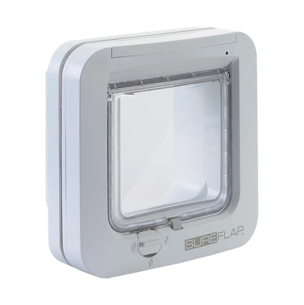 Chatière à puce Electronique 21 par 21 cm extérieur, 4 positions SureFlap pour chat