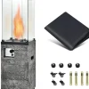 Chauffage Exterieur 12KW avec Reflecteur en Verre de 75 CM Chauffage au Gaz avec Housse Etanche Dispositif de Anti basculement