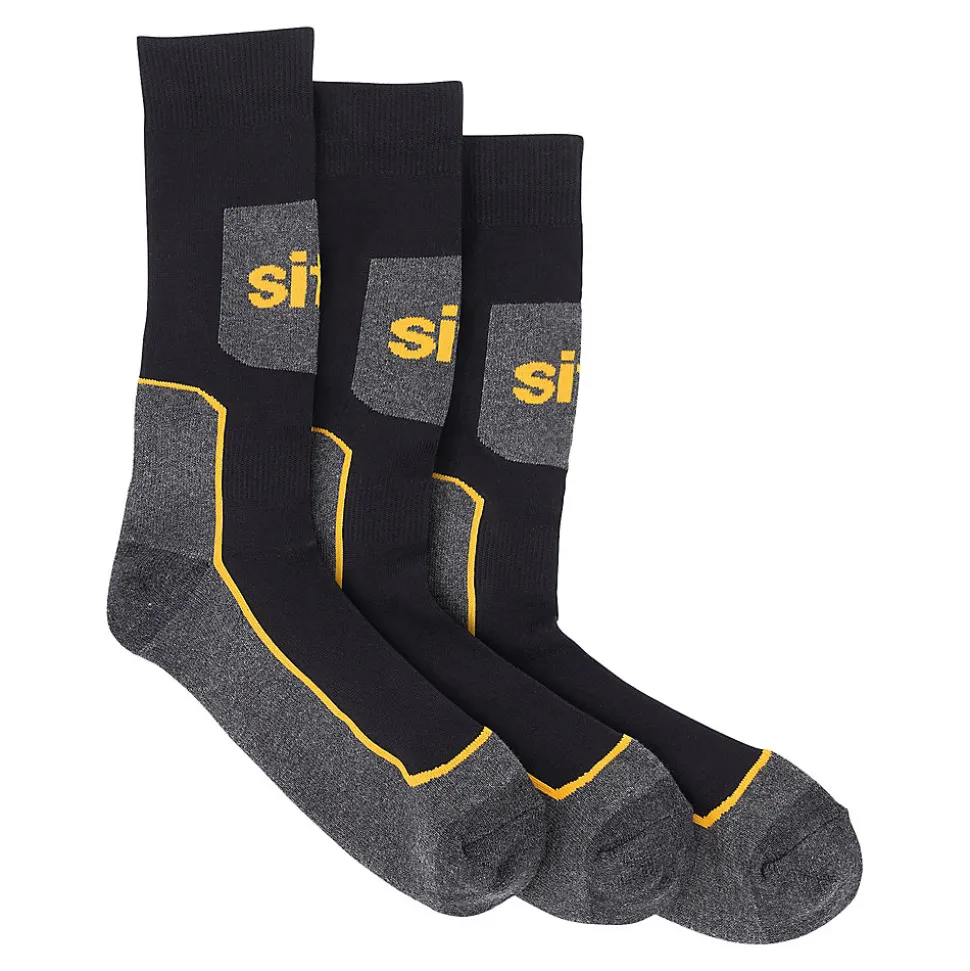 Chaussettes de travail Site taille 42-46 grises - lot de 3