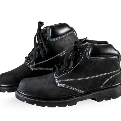 Chaussures de sécurité et travail noir montantes cuir nubuck Normes EN 20345 S1 Taille - 44