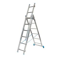 Échelle d'escalier multiposition 3 x 6 marches - 3,85 m