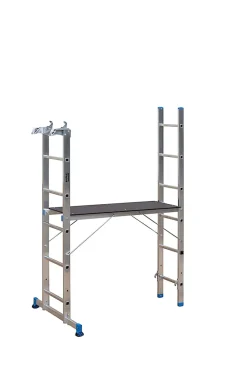 Échelle d'escalier multiposition à plateforme 2 x marches - 3,3 m