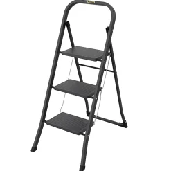 Échelle pliante DRABEST robuste à 3 marches avec marches et tabouret 1 pièce.