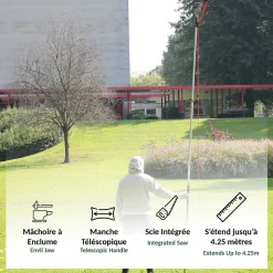 Échenilloir télescopique FISHTEC de 2,08 à 4,25m