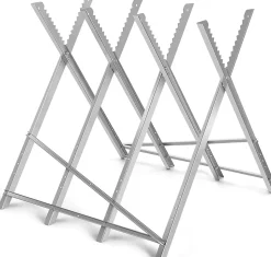 Chevalet de Sciage Pliable pour Tronçonneuses,Charge 100KG,Chevalet de Travail Réglable avec Dents de Scie/Entretoises