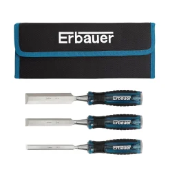 Ciseau à bois Erbauer, 3 pièces (12, 18 et 25 mm)