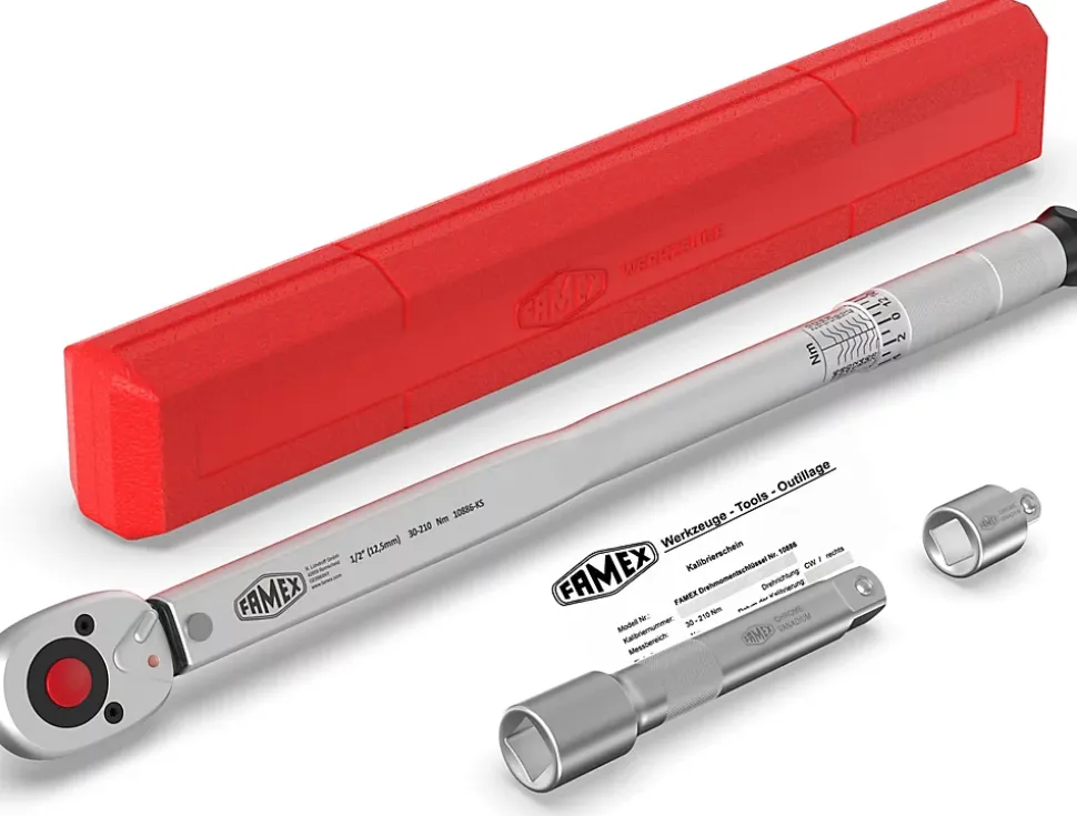 Clé Dynamométrique 1/2" - 30-210 Nm - 3-pièces - FAMEX 10886