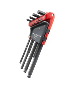 Clé mâle longue 6 pans tête sphérique Facom, lot de 9