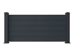 Clôture à poser H89 x L189 cm en aluminium anthracite - NAZARIO