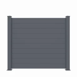 Clôture aluminium anthracite 188,6x166 cm X-Metal avec poteaux