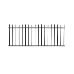 Clôture aluminium tradition travée style ferronnerie 2 m x H 76.5 cm Noir