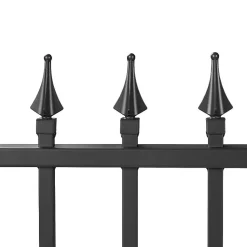 Clôture aluminium tradition travée style ferronnerie 2 m x H 76.5 cm Noir