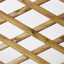 Clôture bois croisillons Blooma Ibar vert 250 x h.80 cm