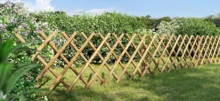 Clôture bois croisillons Blooma Ibar vert 250 x h.80 cm