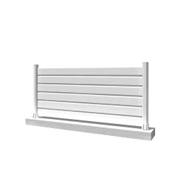 Clôture Brise vue Blanc L 1911 x H 1022 mm 7 lames