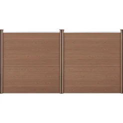 Clôture Brise Vue Getafe Bois Composite Marron 183 x 357 cm NEU.HOLZ