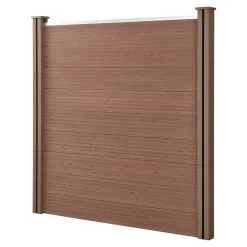 Clôture Brise Vue Getafe Bois Composite Marron 183 x 879 cm NEU.HOLZ