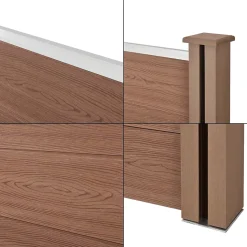 Clôture Brise Vue Getafe Bois Composite Marron 183 x 879 cm NEU.HOLZ