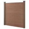Clôture Brise Vue Getafe Bois Composite Marron 183 x 531 cm NEU.HOLZ