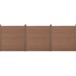Clôture Brise Vue Getafe Bois Composite Marron 183 x 531 cm NEU.HOLZ