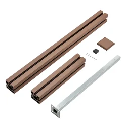 Clôture Brise Vue Getafe Bois Composite Marron 183 x 531 cm NEU.HOLZ