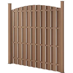 Clôture en Plein Cintre WPC Marron 185 x 193 cm neu.holz